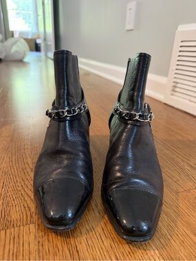CHANEL | Shoes | Chanel 220 Interlocking Cc Logo Ankle Boots From